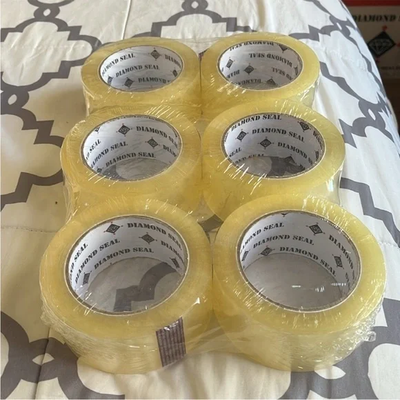 Clear shipping Tape 6 Rolls -Sealing Tape Zin x 100 yards - TAX DEDUCTIBLE - Picture 4 of 4